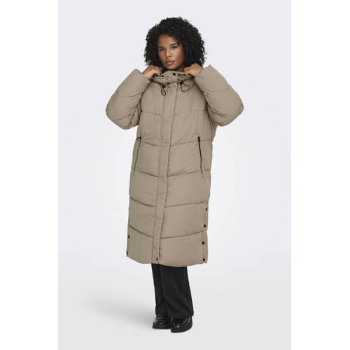ONLY CARMAKOMA gewatteerde jas beige afbeelding