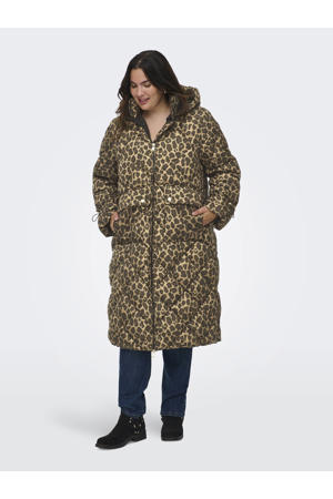 gewatteerde jas quilted bruin
