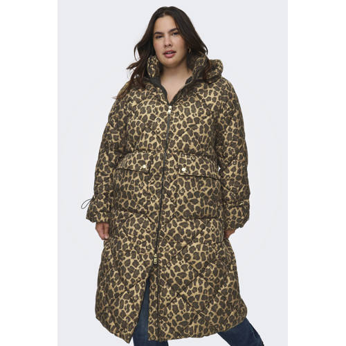 ONLY CARMAKOMA gewatteerde jas quilted bruin afbeelding