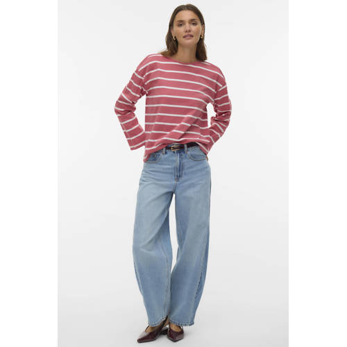 VERO MODA gestreepte top rood afbeelding