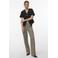 VERO MODA straight regular waist casual broek grijs melange