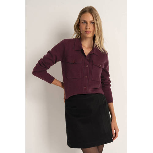 CLAUDIA BY CLAUDIA STRÄTER cardigan donkerrood gebreid afbeelding