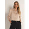 CLAUDIA BY CLAUDIA STRÄTER satijnen blouse taupe