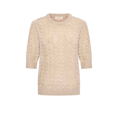CLAUDIA BY CLAUDIA STRÄTER trui met wol beige gebreid afbeelding
