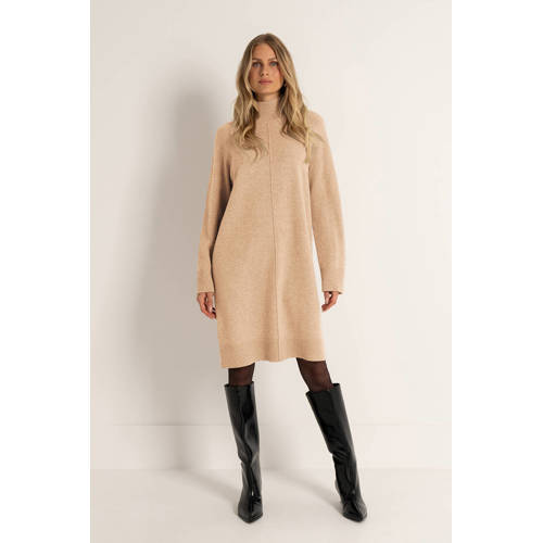 CLAUDIA BY CLAUDIA STRÄTER wollen jurk met col gebreid camel afbeelding