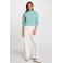 Morgan trui rib gebreid turquoise