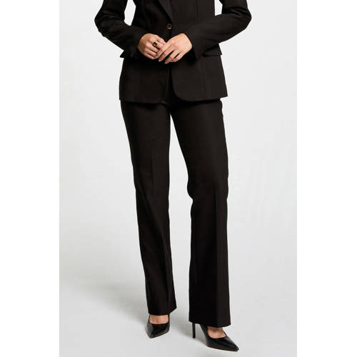 Morgan straight regular waist pantalon zwart afbeelding