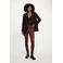 Morgan slim regular waist coated broek donkerrood
