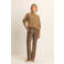 Expresso travelstof flared high waist flared broek beige