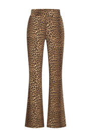 thumbnail: Expresso travelstof flared high waist flared broek beige