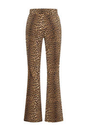 thumbnail: Expresso travelstof flared high waist flared broek beige