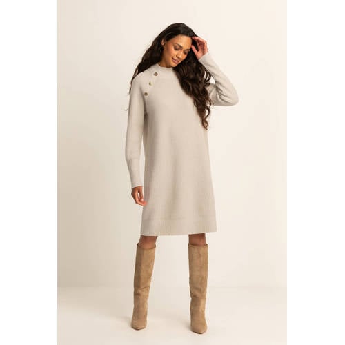 Expresso sweatjurk gebreid ecru afbeelding