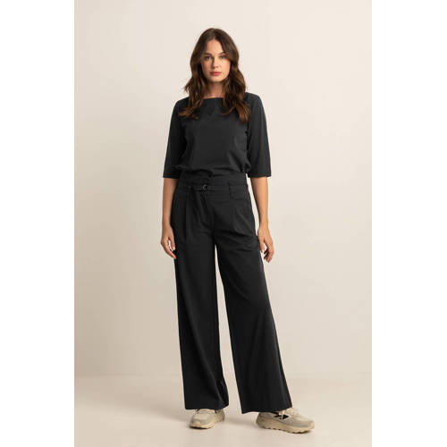 Expresso high waist pantalon travelstof zwart afbeelding