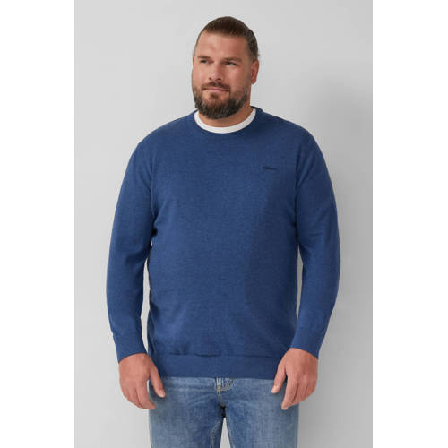 s.Oliver Big Size pullover gebreide trui blauw afbeelding