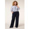 Miss Etam Plus wide leg regular waist broek donkerblauw