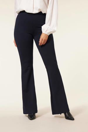 slim regular waist flared broek