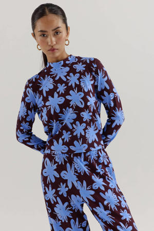 top met col blauw