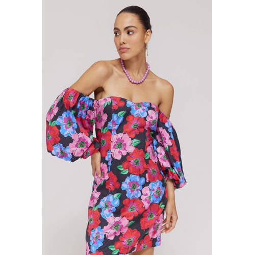 HARPER & YVE gebloemde off shoulder jurk multi afbeelding