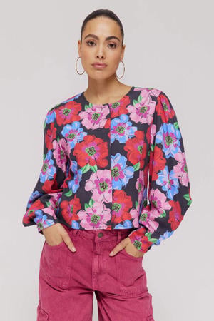gebloemde blousetop multi