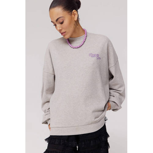 HARPER & YVE sweater met backprint grijs afbeelding