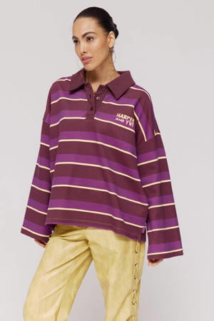 gestreepte sweater donkerrood
