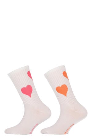 sportsokken - met hartjes (set van 2)