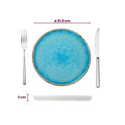 thumbnail: Cosy & Trendy Serviesset Laguna Azzurro 12-delig / 4 personen - 4 dinerborden, 4 ontbijtborden en 4 kommen