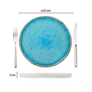 thumbnail: Cosy & Trendy Serviesset Laguna Azzurro 12-delig / 4 personen - 4 dinerborden, 4 ontbijtborden en 4 kommen