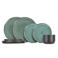 Cosy & Trendy Serviesset Lerida Meadow Groen 12-delig / 4 Personen - 4 dinerborden, 4 ontbijtborden en 4 kommen