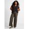 GREAT LOOKS wide leg travel broek olijfgroen
