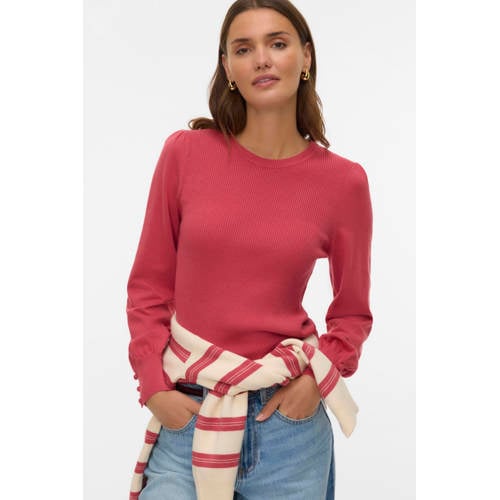 VERO MODA trui roze gebreid afbeelding