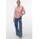 VERO MODA gestreepte blouse koraalrood/ wit