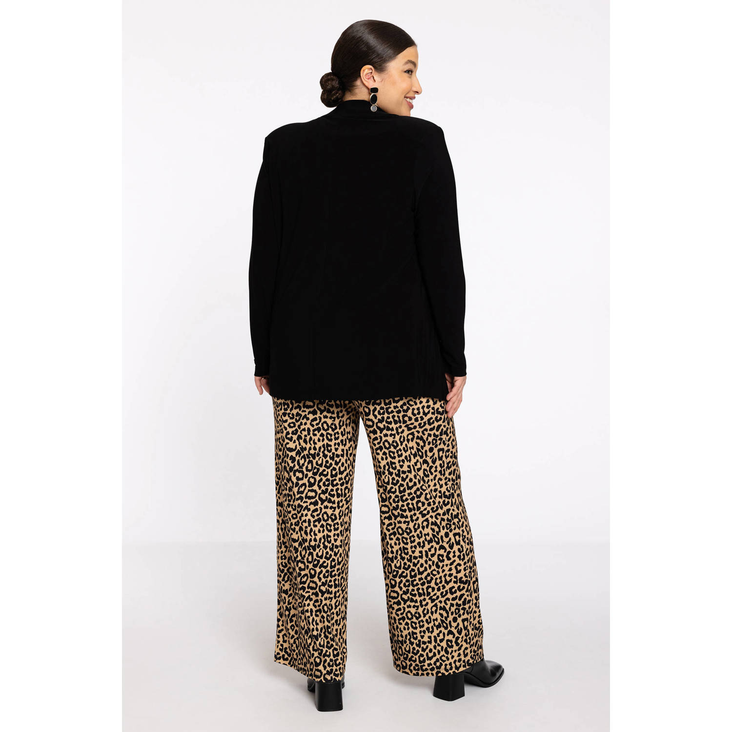 YOEK regular high waist broek beige