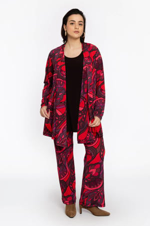 bootcut high waist broek rood