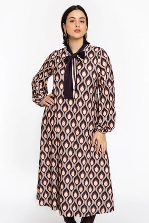 midi jurk paars