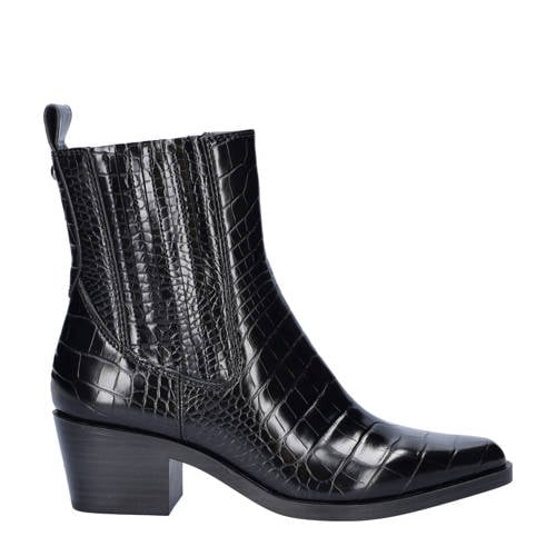 Tamaris cowboylaarzen met dierenprint zwart afbeelding