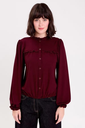 blouse donkerrood