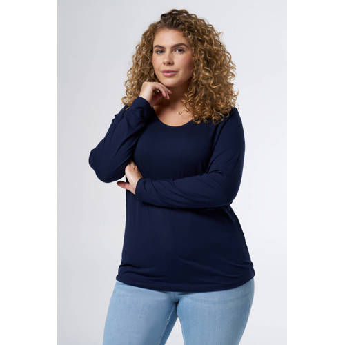 MS Mode longsleeve donkerblauw afbeelding