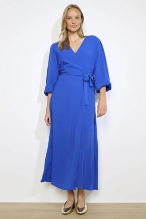 wikkel-/overslagjurk blauw