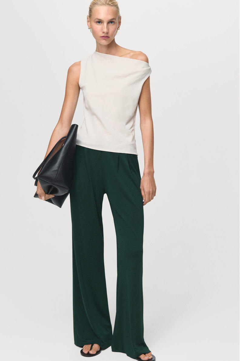 ONLY wide leg regular waist palazzo broek grijsblauw ONLY wide leg regular waist palazzo broek grijsblauw