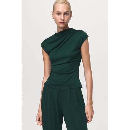 Mango T-shirt donkergroen afbeelding