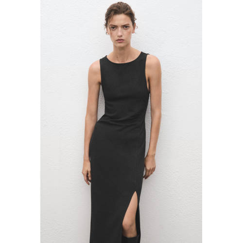Mango maxi jurk antraciet afbeelding