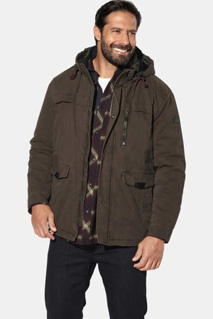 gewatteerde jas FINNGREN Plus Size bruin