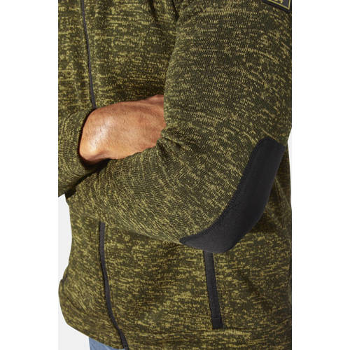 Jan Vanderstorm gemêleerd vest Plus Size HALVIK groen afbeelding