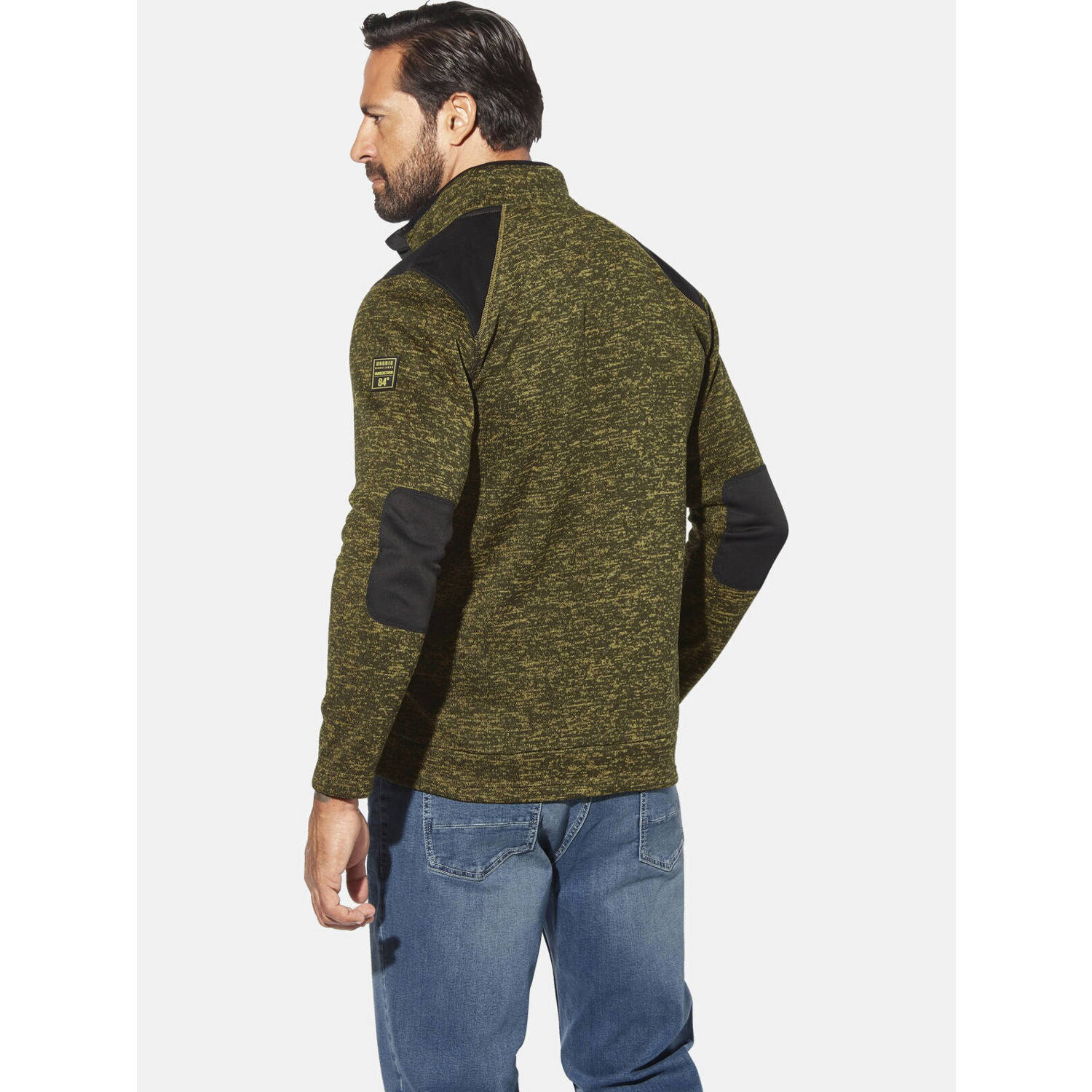 Jan Vanderstorm gemêleerd vest Plus Size HALVIK groen