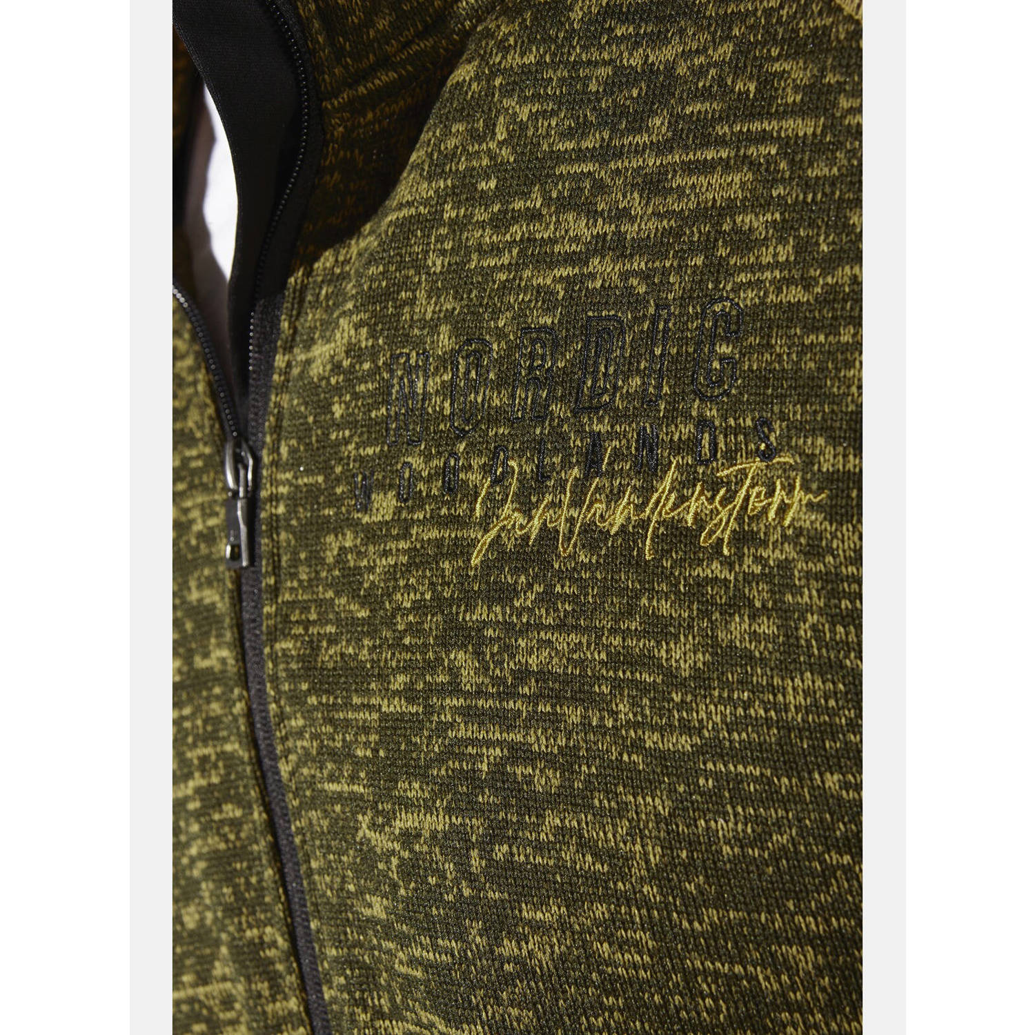 Jan Vanderstorm gemêleerd vest Plus Size HALVIK groen