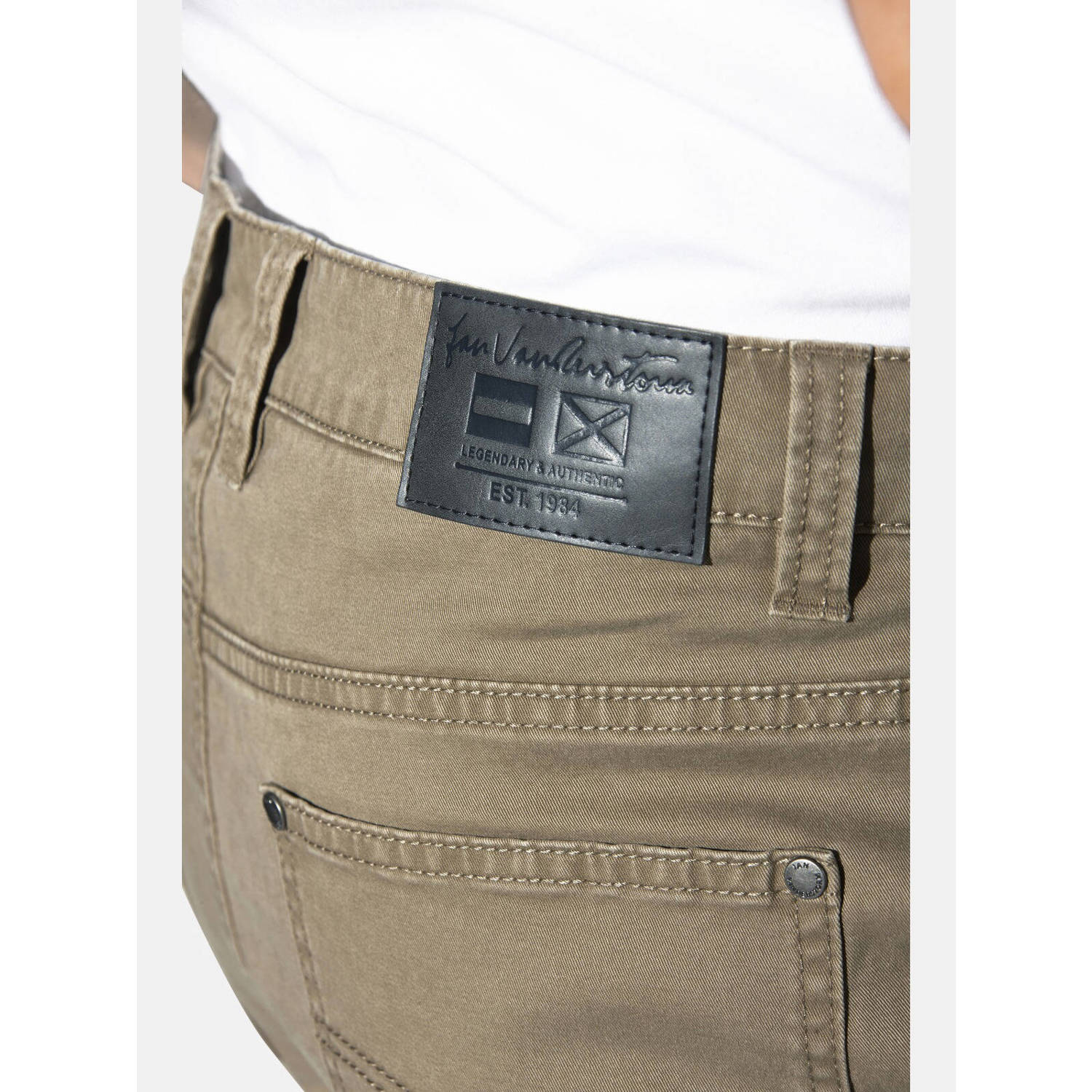 Jan Vanderstorm +FIT Collectie loose fit broek HELVIK Plus Size beige