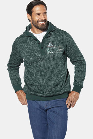 +FIT Collectie HARGARD gebreide trui Plus Size petrol