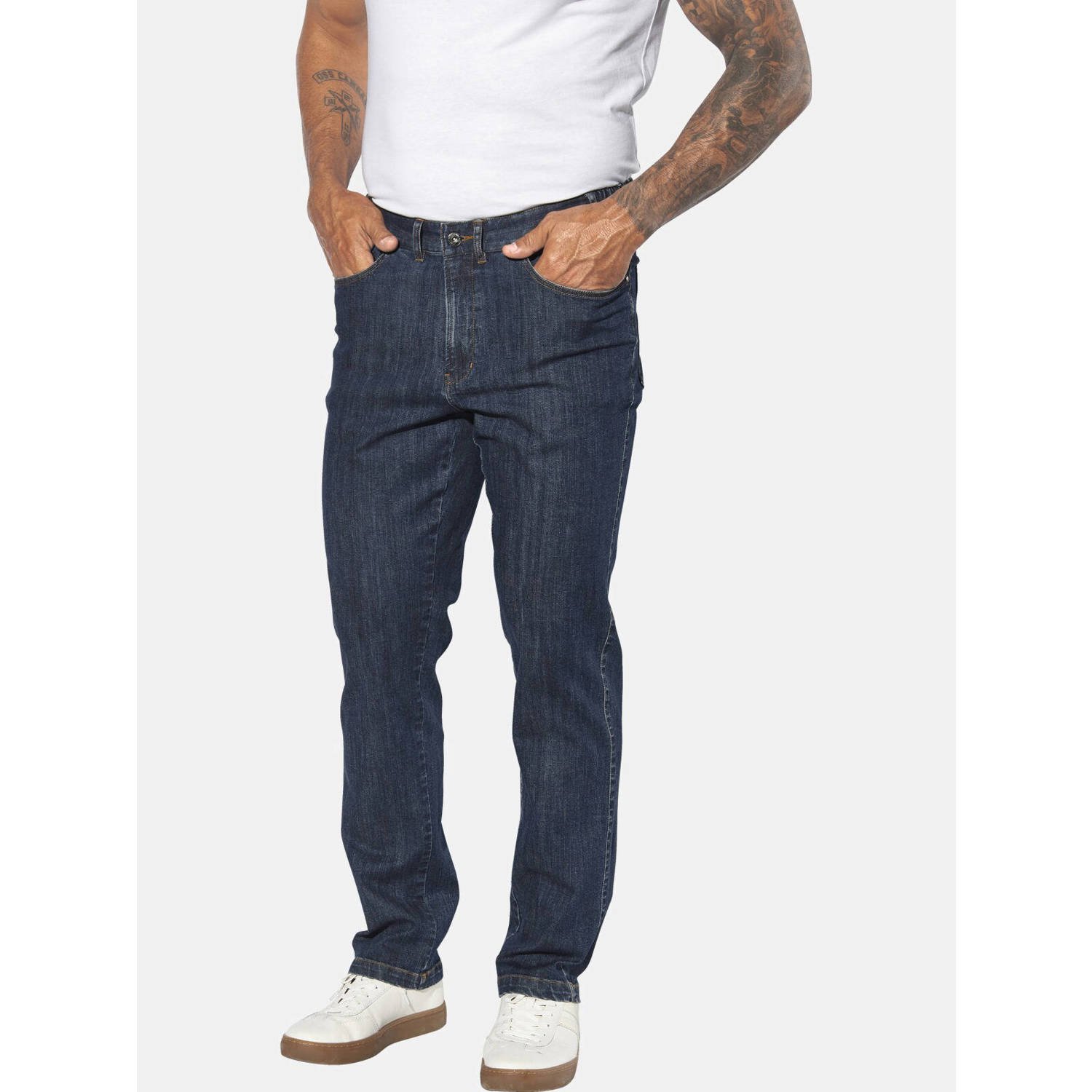 Jan Vanderstorm +FIT Collectie loose fit jeans INGSEN Plus Size blauw (set van 2)