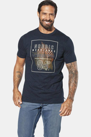+FIT Collectie loose T-shirt KNUTVIK Plus Size donkerblauw